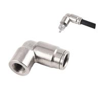 Manguera de nebulización de alta presión de 9,5mm, conector rápido, boquilla de nebulización, adaptador de Metal, tapón final de tubo de riego 2 piezas 1/8 quick-connect elbow plug