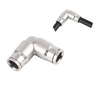 Manguera de nebulización de alta presión de 9,5mm, conector rápido, boquilla de nebulización, adaptador de Metal, tapón final de tubo de riego 2 piezas Quick-connect elbow