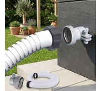 Manguera de piscina a prueba de fugas con kit adaptador B, 1,5 m de | 40 mm de diámetro, compatible con bombas Intex y Coleman, plástico blanco duradero