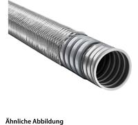 Manguera de protección metálica FLEXA SPR-PVC-EDU-AS con revestimiento de PVC y malla de acero, con perfil encajado, diámetro exterior de 56,0 mm y diámetro interior de 48,0 mm