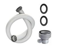 Manguera de repuesto para bomba de piscina con adaptador B, 1,5 m, 40 mm | Conexión para sistemas Intex y Coleman sobre el suelo, filtración mejorada, resistente a la intemperie, plástico fácil