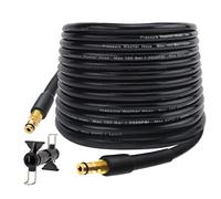 Manguera de repuesto para lavadora a presión 10 m x 160 bar, manguera de extensión de limpieza de agua a alta presión con conector de extensión para la mayoría de las lavadoras a presión Karcher K2~K7