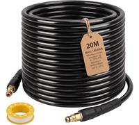 Manguera de repuesto para lavadora de alta presión de 20 m para lavadoras a presión domésticas Kärcher K Series K2, K3, K4, K5, K7, accesorios de extensión de tubo de limpieza de agua, conector rápido