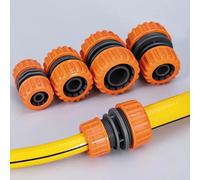 Manguera de riego de jardín, conector rápido de plástico, 1/2 ", 3/4", 1, adaptador de junta de acoplamiento macho doble, juego extensor para tubería, 1 ud. 1pc 4-4