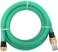 Manguera de succión con conectores de latón PVC verde 29 mm 7 m