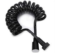 Manguera Ducha Telescópica Flexible 2m PU Cobre, Pulverizador Bidé Baño Negro Repuesto Incluido