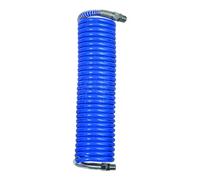 Manguera en espiral, unión roscada y muelle de protección, poliamida, R 1/4, diámetro de manguera 10 x 8, PN a 23 °C máx. 15 bares. Longitud: 7,5 m.