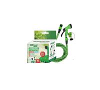 YIJIA | Manguera extensible de jardín,Extensible hasta 7.50 - 45 Metros, Manguera riego a presión, Fabricada en Polipropileno, 7 modalidades de riego, Inclye pistola, Verde