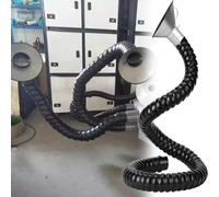 Manguera Flexible de extracción de Humos de 2 m con válvula Ajustable, Brazo de extracción de Polvo de 2 m con Cubierta para Taller, Sistema de filtración de Aire de 200 mm - Solución de Ven