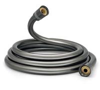 Manguera flexible para ducha Ibenzoa® de 1,5 metros – PVC multicapa, color plateado, giratoria 360°, con conector giratorio de acero inoxidable, conexión estándar de 12 pulgadas, resistente a dobleces