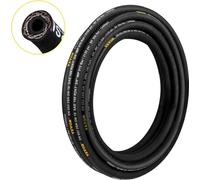 Manguera hidráulica de 1/4 de pulgada x 328 pies, manguera hidráulica enrollada de 5800 PSI, manguera hidráulica de goma con trenzado de 2 cables de acero de alta resistencia, manguera hidráulica a gr