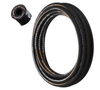Manguera hidráulica VEVOR, 1,9 cm x 15,2 m, manguera hidráulica trenzada, 3120 PSI, manguera hidráulica de goma con 2 capas de refuerzo de acero de alta resistencia, manguera hidráulica para uso gener