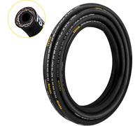 Manguera hidráulica VEVOR de 1/4 de pulgada x 15 metros, manguera hidráulica espiral de 5800 PSI, manguera hidráulica de goma con 2 trenzados de acero de alta resistencia, manguera hidráulica industri
