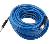 Manguera neumática flexible de PVC, de 30 metros de longitud y color azul, con conector rápido, para compresor de aire