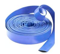 Manguera plana de PVC, Tamaños múltiples de la bomba sumergible del contralavado piscina drenaje descarga manguera plana revestida PVC(50m,4-inch)