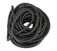 Manguera protectora de alambre enrollado en espiral D20mm, 25 m, tubo de gestión de cables flexible negro, conducto de PP para escritorio, TV, organización de oficina