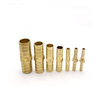Manguera recta de latón, accesorio tubo con púas iguales, 4mm, 5mm, 6mm, 8mm, 10mm, 12mm, 16mm, 19mm, 25mm, adaptador conector acoplador cobre y Gas(16mm-8mm)