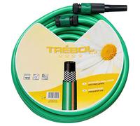 Saturnia Manguera Verde Trébol Trenzado 15 mm (5/8") Rollo 25 m con accesorios