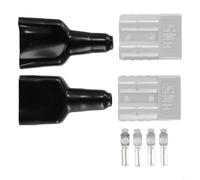 Manguito de conexión 50 A, resistente, revestimiento de plata, conector de paso con relleno de gel para instalaciones eléctricas de coche y barco, 12-6 AWG