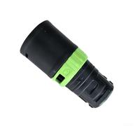 Manguito de conexión D 27 mm para aspiradora DM-AS/CT, adaptador de metal plástico con dispositivo de bloqueo verde para fijación segura de manguera