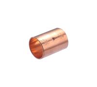 Manguito H-H de cobre para soldar Ø15 | Conexión hembra-hembra ideal para unir tubos en instalaciones de fontanería y calefacción | Resistente, duradero y fácil de instalar | QUICK PLOMBERIE