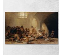 Manicomio Francisco de Goya, fgy32 - Cuadro impreso sobre lienzo de 100 x 60 cm