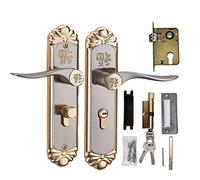 Manija de puerta con cerradura de aleación de zinc, seguridad interior, manija de puerta de inodoro con llave