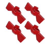 Manija de Válvula 8x6 MM Tipo Ala 4 Piezas de Aleación de Aluminio | Mango Mini de Rosca Plana, Agarre Cómodo y Par Mejorado, para Compuertas, Stems y Equipos de Piscina