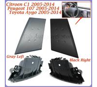 Manija interior gris o negra para Peugeot 107 Toyota Aygo Citroen C1 2005-2014 hebilla de puerta cubierta de mano Base de reposabrazos de puerta para BYD F0 A Pair Gray Base