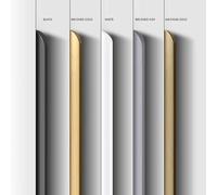 Manija Invisible de lujo para puerta de gabinete, 80-1200MM, borde de armario no perforado, mango negro largo envuelto, manija oculta para gabinete Cashmere gray 500mm