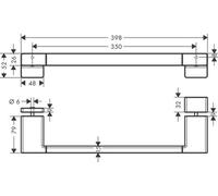 Hansgrohe AddStoris tirador para puerta de ducha 41759670