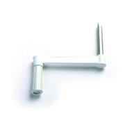 Manivela Torno Persiana 50 kg - Espárrago Largo Hexagonal 9 mm - Blanca | Manivela de recambio para torno de persiana; el espárrago hexagonal de 9 mm alcanza mecanismos alojados en profundidad