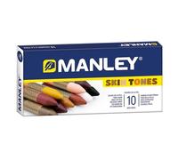 Manley – Estuche 10 ceras – Tonos de piel y diversidad de colores, para todas las edades