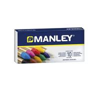 Manley pack de 10 ceras blandas de trazo suave - ideal para gran variedad de tecnicas y aplicaciones - fabricacion artesanal - amplia gama de colores - colores surtidos