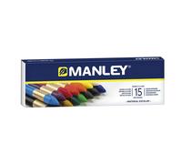 Manley pack de 15 ceras blandas de trazo suave - ideal para gran variedad de tecnicas y aplicaciones - fabricacion artesanal - amplia gama de colores - colores surtidos