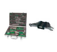 Mannesmann - M29024 - Juego de herramientas de 24 piezas en maletín de aluminio + M19652 Juego de 12 llaves combinadas 6 a 22 CV