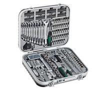 Mannesmann M98450 (6) Juego de llaves Vaso 1/4 y 1/2, Plata, 232 piezas
