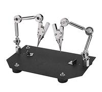 Mano Auxiliar de Soldadura, Base Ponderada Antideslizante | Soporte, Brazos Flexibles, Pinzas Giratorias, Ajuste Estable, Acero Resistente, Electrónica, Aficionados