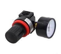 Manómetro Compresor Aire 1/4 Pulgada Montaje Pared | para rango ajuste 20-100 PSI, manómetro integrado lectura clara, aleación , montaje pared incluido