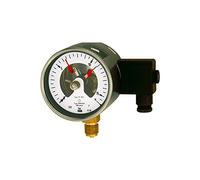 Manómetro de contacto con contacto de muelle magnético, conector radial inferior, G 1/2, tipo PGS21, clase de calidad 1,0, medidor. 0 - 10,0 bar, diámetro 160