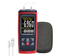 Manómetro de datos digital Manómetro medidor de presión de gas con rango de medición ± 200 inH2O, manómetro de presión diferencial, 13 unidades seleccionables, manómetro HVAC con pantalla LCD grande