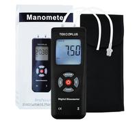 Manómetro de Mano, Medidor de Presión de Aire, Manómetro de Doble Puerto, Comprobador de Presión de Gas Hvac, 12 Unidades Seleccionables, Pantalla LCD Diferencial, Retroiluminación