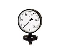 Manómetro de muelles planos, acabado robusto, conector radial inferior, G 1/2, tipo 422.12, clase de calidad 1,6, medidor. 0-1,0 bar, diámetro de 100 mm.