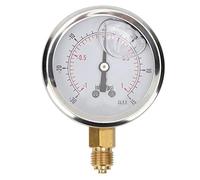 Manómetro De Vacío, 0 A -30inhg 0 A -1bar Presión Vacío 60mm Marque Medidor Para Aceite Gas Agua Aire Dial Transparente Bomba Pozo Caja Acero Inoxidable Lleno Axial Herramienta Medición Hogar