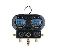 Manómetro digital de colector, juego de manómetros de CA, pantalla LCD TFT y válvula de bola industrial para carga precisa de HVAC, aspiración y diagnóstico de fallos (MG-301 un solo metro)