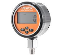 Manómetro digital de presión hidráulica VEVOR, sensor de presión hidráulica de 0 a 700 bar, probador de manómetros con entrada base de 1/4 pulgada NPT para maquinaria de construcción, manómetro de pru