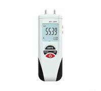 Manómetro digital HT-1890, medidor de presión diferencial, medidor de presión de aire de doble puerto para pruebas de vacío de gas HVAC con retención de datos