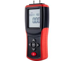 Manómetro digital portátil de alta precisión con pantalla LCD de 2,4 pulgadas y doble puerto. Medidor de presión diferencial de aire de hasta 62 psi, con 12 unidades de medida