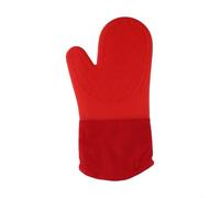 Manoplas flexibles para horno de barbacoa de 34 cm, manoplas de horno (rojo