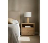 Manor mesita de noche de madera natural 1 cajón - Kenay Home